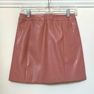 Alter’d State pink faux snakeskin mini skirt